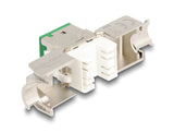 Delock Keystone Modul RJ45 Buchse zu LSA Cat.6A werkzeugfrei grün Set 10 Stück