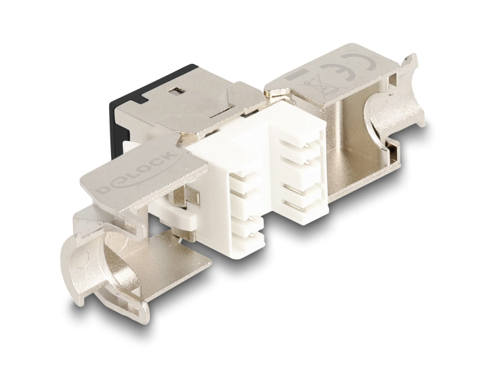 Delock Keystone Modul RJ45 Buchse zu LSA Cat.6A werkzeugfrei schwarz Set 10 Stück