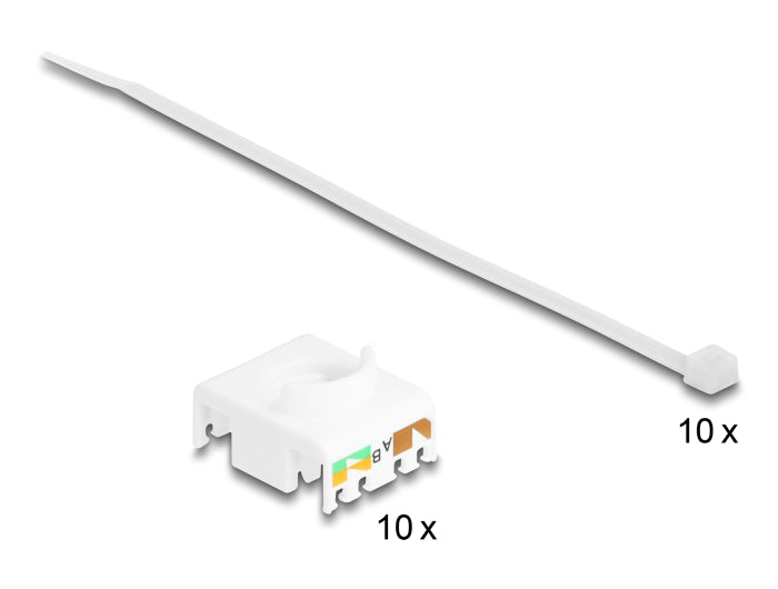Delock Keystone Modul RJ45 Buchse zu LSA Cat.6A werkzeugfrei schwarz Set 10 Stück