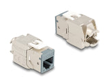 Delock Keystone Modul RJ45 Buchse zu LSA Cat.6A werkzeugfrei grau Set 10 Stück