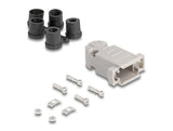 Delock Gehäuse für D-Sub 9 Pin Stecker / Buchse mit Gummidichtungen