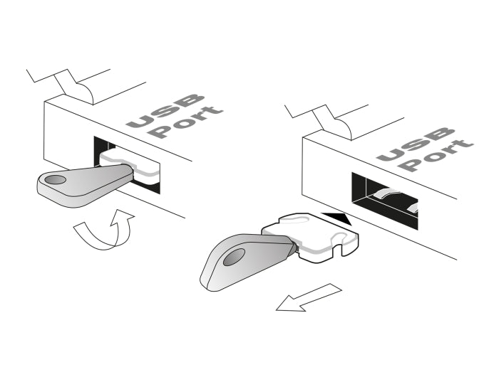 Port Blocker für USB Typ-A Buchse für Delock Artikel 20648 10 Stück