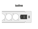 Delock 10″ D-Typ Patchpanel 6 Port werkzeugfrei grau