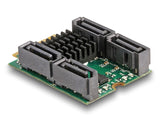 Delock Konverter M.2 Key B+M Stecker zu 4 x SATA Stecker mit RAID und HyperDuo