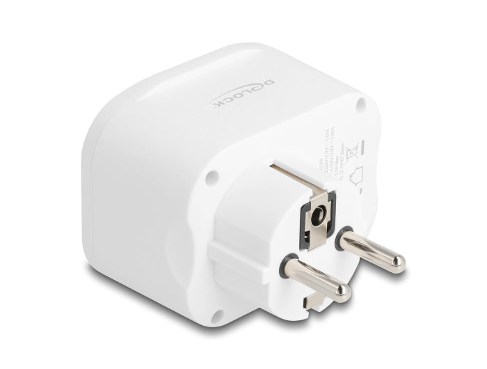 Delock Schutzkontakt-Steckdose mit Kindersicherung und USB PD Ladegerät 20 W