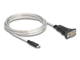 Delock Adapter USB 2.0 Type-C™ zu 1 x Seriell RS-422/485 Stecker mit 6 Pin Terminalblock 5 V 2 m