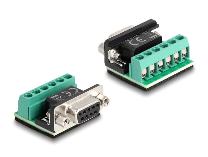 Delock Adapter USB 2.0 Typ-A zu 1 x Seriell RS-422/485 Stecker mit 6 Pin Terminalblock 5 V 0,5 m