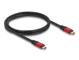 Delock USB 10 Gbps Kabel USB Type-C™ Stecker zu Stecker PD 3.0 100 W E-Marker 1 m rot Metall