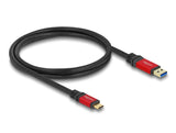 Delock USB 10 Gbps Kabel USB Typ-A Stecker zu USB Type-C™ Stecker 1 m rot Metall
