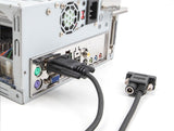 Delock Seriell Kabel RS-232 D-Sub9 Buchse zu D-Sub9 Buchse Stromanschluss an Pin 9 5 m