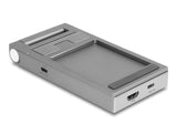 Delock Tablet und Notebook Dockingstation 4K mit integrierter Halterung - HDMI / USB / Hub / SD / Micro SD / PD 3.0 - klappbar