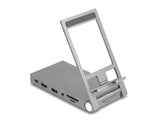 Delock Tablet und Notebook Dockingstation 4K mit integrierter Halterung - HDMI / USB / Hub / SD / Micro SD / PD 3.0 - klappbar