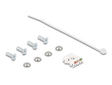 Delock D-Typ RJ45 Einbaubuchse mit LSA Anschluss Cat.6A STP mit Schutzkappe IP66 staub- und wasserdicht