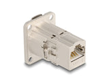 Delock D-Typ RJ45 Einbaubuchse / Kupplung Cat.6A STP Metall