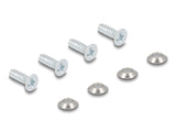 Delock D-Typ RJ45 Einbaubuchse / Kupplung Cat.6A STP mit Schutzkappe IP66 staub- und wasserdicht