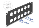 Delock D-Typ 10″ Patchpanel 12 Port 2 HE schwarz