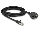 Delock Netzwerk Verlängerungskabel S/FTP RJ45 Stecker zu RJ45 Buchse Cat.6A 3 m schwarz