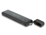 Delock Externes USB Type-C™ Combo Gehäuse für M.2 NVMe PCIe oder SATA SSD - werkzeugfrei