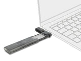 Delock Externes USB Type-C™ Combo Gehäuse für M.2 NVMe PCIe oder SATA SSD - werkzeugfrei