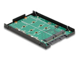 Delock 2.5″ Konverter SATA 22 Pin > 2 x M.2 mit RAID mit Gehäuse