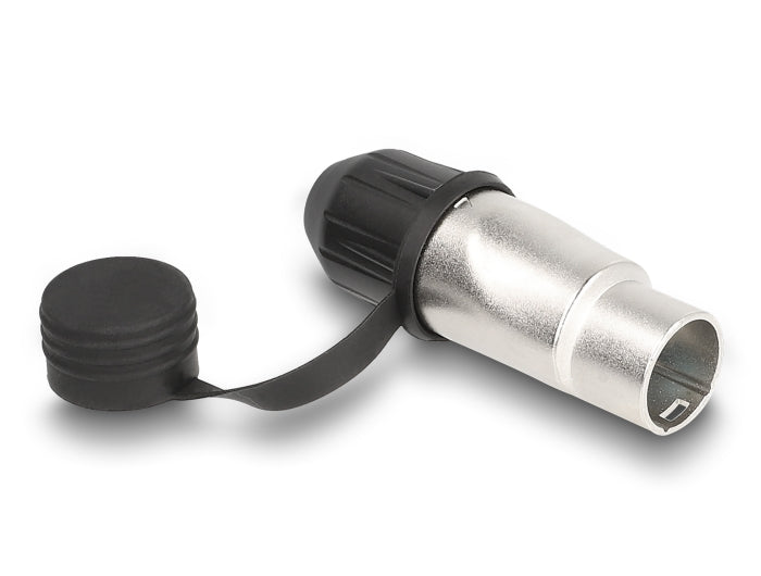 RJ45 Modularer Stecker feldkonfektionierbar Cat.6A mit robusten Kabelsteckergehäuse und Schutzkappe passend für die Delock Durchführungskupplungen 67061 und 67062 IP66 staub- und wasserdicht