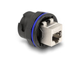 Delock RJ45 Cat.6A Einbaubuchse / Kupplung schwarz