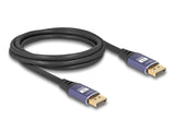 Delock DisplayPort Kabel 8K 60 Hz 2 m flieder Metall