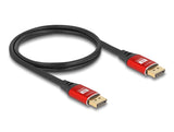 Delock DisplayPort Kabel 8K 60 Hz 1 m rot Metall