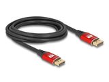 Delock DisplayPort Kabel 8K 60 Hz 3 m rot Metall