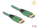 Delock DisplayPort Kabel 16K 60 Hz 1 m grün Metall