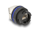 Delock RJ45 Cat.6A Einbaubuchse mit LSA Anschluss schwarz