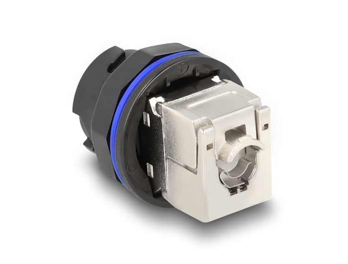 Delock RJ45 Cat.6A Einbaubuchse mit LSA Anschluss schwarz