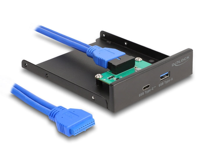 Delock Front Panel 3.5" USB 5 Gbps 1 x USB Type-C™ + 1 x USB Typ-A