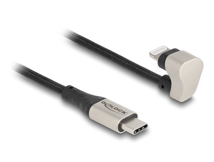 Delock Daten- und Ladekabel USB Type-C™ zu Lightning™ für iPhone™ und iPad™ 180° gewinkelt 2 m MFi