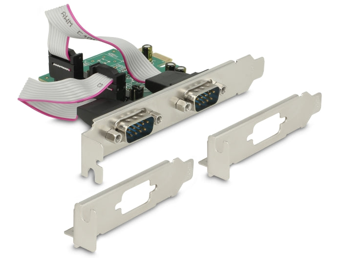 Delock PCI Express x1 Karte zu 2 x Seriell RS-232 High Speed 921K mit Spannungsversorgung
