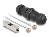 Delock Kabelverbinder LSA zu LSA Cat.6A IP68 staub- und wasserdicht schwarz