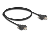 Delock USB 2.0 Kabel Typ-A Stecker zu Stecker mit Schraubenabstand 30 mm 1 m schwarz
