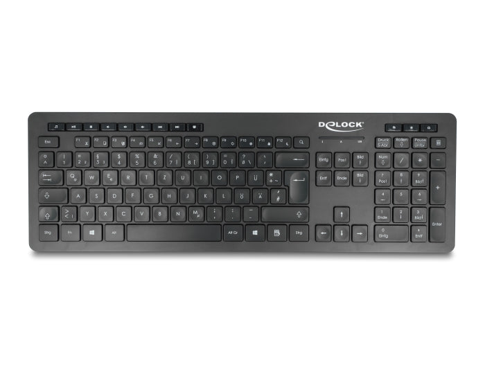 Delock USB Tastatur 2,4 GHz kabellos schwarz - Lautlos
