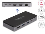Delock USB Type-C™ Dockingstation 4K - Dual HDMI MST / USB / Gigabit LAN / PD 3.0 85 W