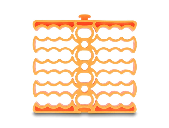 Delock Kabel-Organizer mit 24 Kabeleinführungen orange