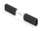 Delock Kunststoff Kabelschutzschlauch in Ovalform flexibel 13,6 x 6,3 mm - Länge 10 m schwarz