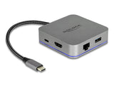 Delock USB Type-C™ Dockingstation für Mobilgeräte 4K - HDMI / Hub / LAN / PD 3.0 mit LED Beleuchtung