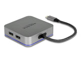 Delock USB Type-C™ Dockingstation für Mobilgeräte 4K - HDMI / Hub / LAN / PD 3.0 mit LED Beleuchtung