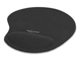 Delock Ergonomisches Mauspad mit Gel Handballenauflage schwarz 230 x 202 x 24 mm