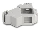 Delock Keystone Halterung für Hutschiene mit Erdung grau