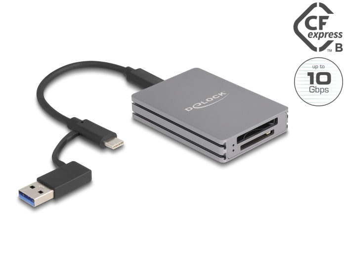 Delock USB Type-C™ Card Reader für SD und CFexpress Typ B Speicherkarten