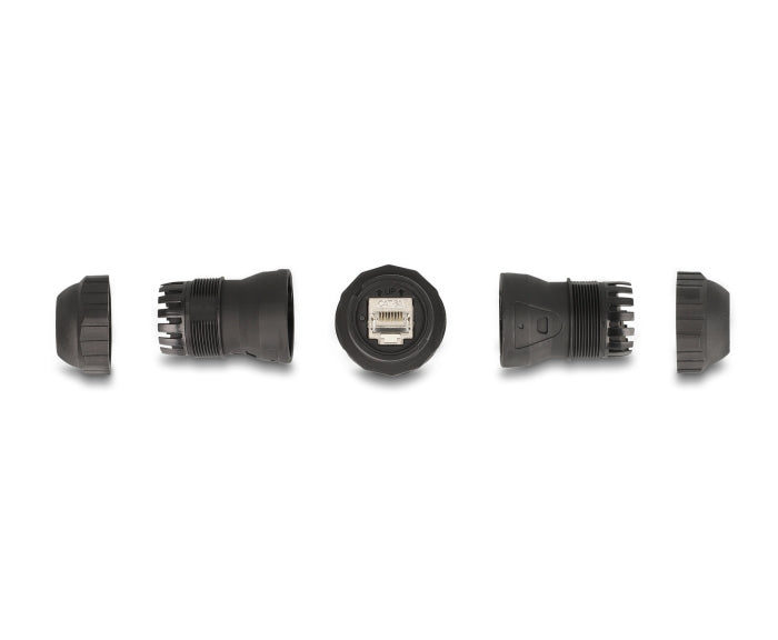Delock Kabelverbinder RJ45 Buchse zu RJ45 Buchse Cat.6A IP68 staub- und wasserdicht
