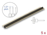 Delock Stiftleiste 40 Pin, Rastermaß 1,27 mm, 1-reihig, gerade, 5 Stück