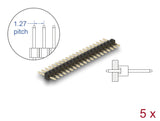 Delock Stiftleiste 20 Pin, Rastermaß 1,27 mm, 1-reihig, gerade, 5 Stück