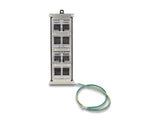 Delock Keystone Halterung 8 Port neigbar für Hutschiene oder Wandmontage